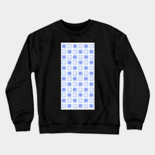 Vintage Aesthetic Minimalist Flower Grid Design Phone Case in Blue Crewneck Sweatshirt